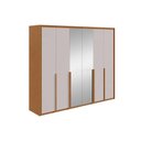 Ver imagem 5 de Guarda Roupa 6 Portas (1 C- Espelho) e 6 Gavetas Imperatore Amêndoa - Lopas