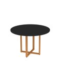Ver imagem 1 de Mesa de Reunião Redonda 100cm MRR1100P25TUB Preto/Laranja Picasso