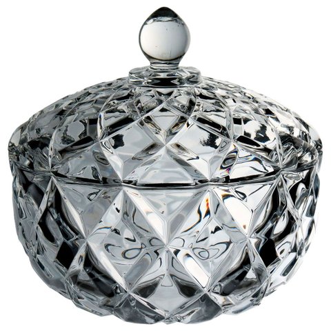 Potiche Decorativo Bomboniere Redondo Home&co Eco Crystal 23x24x24cm Transparente