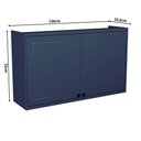 Ver imagem 4 de Armário Aéreo 120cm 2 Portas 100% MDF Cozinha Sevilha Herval Azul
