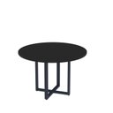 Ver imagem 1 de Mesa de Reunião Redonda 100cm MRR1100P25TUB Preto/Azul Delrei