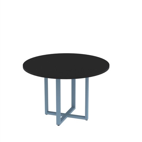 Mesa de Reunião Redonda 100cm MRR1100P25TUB Preto/Dali