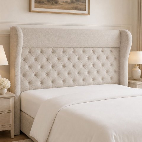 Cabeceira para Cama Box Casal 158cm Bono Linho Bege - Sallar Home