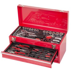 Kit de Ferramentas 90 Peças Profissionais em Aço de Alta Resistência + Caixa Kajima JFP90M