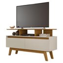 Ver imagem 3 de Rack Rubi Tv até 50 2 Portas Pé Madeira Cinamomo Off White