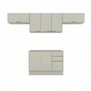 Ver imagem 2 de Cozinha Completa Fineze 8 Portas 2 Gavetas 100% MDF Areia Hp - Henn