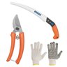 Conjunto Jardinagem 2 Peças Serrote e Tesoura Tramontina Mais Luvas Brinde - 1