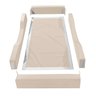 Cama Infantil Espumada Clara Premium Conforto Quarto Criança Proteção Moderna com Colchão Cor Bege - 4