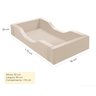 Cama Infantil Espumada Clara Premium Conforto Quarto Criança Proteção Moderna com Colchão Cor Bege - 5