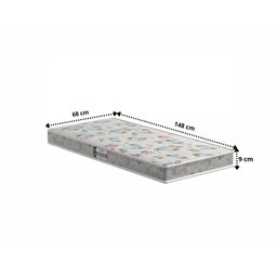 Cama Infantil Espumada Clara Premium Conforto Quarto Criança Proteção Moderna com Colchão Cor Bege - 6