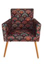 Ver imagem 1 de Poltrona Decorativa Bia Suede Mandala Pés Madeira Ms Decor