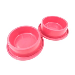 Kit 2 Comedouro Bebedouro N4 Anti Formiga Pet Cor: Vermelho