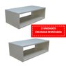 Kit 2 Unidades Mesa De Cabeceira Suspenso Criado Mudo Mdf Nicho Quarto 20x60x31cm - Branco - 1