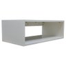 Kit 2 Unidades Mesa De Cabeceira Suspenso Criado Mudo Mdf Nicho Quarto 20x60x31cm - Branco - 3