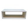 Kit 2 Unidades Mesa De Cabeceira Suspenso Criado Mudo Mdf Nicho Quarto 20x60x31cm - Branco - 4