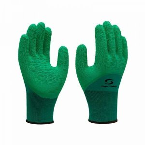 Luva com Banho Látex Natural Corrugado Ss1009 Ca 31895 Super Safety (12 Pares)