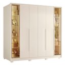 Ver imagem 1 de Guarda Roupas Casal Reflecta com LED 6 Portas 4 Gavetas Monterrey