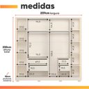 Ver imagem 3 de Guarda Roupas Casal Reflecta com LED 6 Portas 4 Gavetas Monterrey