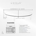 Ver imagem 4 de Mesa de Centro Oval Orgânico em MDF Pés Madeira Maciça Laminada 100x45cm Canada Preto