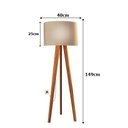 Ver imagem 5 de Luminária de Chão Tripé Delta com Cúpula Abajur Off White/nature