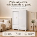Ver imagem 5 de Guarda-Roupa Solteiro 2 Portas de Correr 2 Gavetas Sereno Branco