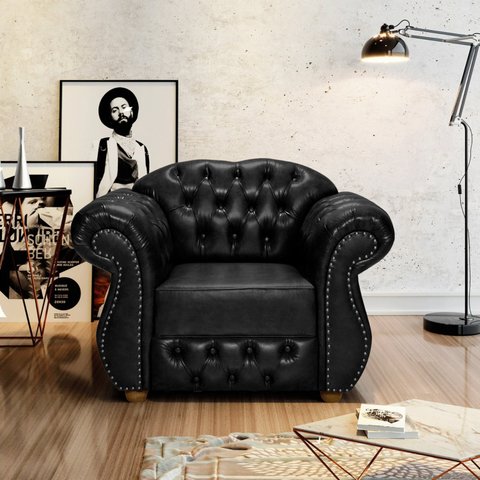 Poltrona para Sala de Estar Chest Merlô Design de Luxo