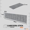 Ver imagem 3 de Kit 10 Placas Cabeceira Modular Estofada Autocolante King - Grafite