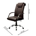 Ver imagem 2 de Cadeira Escritório Presidente Estofada Corino Luxury