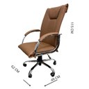 Ver imagem 4 de Cadeira Escritório Presidente Estofada Corino Luxury