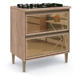 Kit Cozinha Planejada Completa Modulada MDF Conjunto 7 Peças 12 Portas Organizadora Marrom Madeira - 4 Kit Cozinha Planejada Completa Modulada MDF Conjunto 7 Peças 12 Portas Organizadora Marrom Madeira - 4