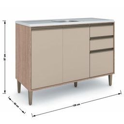 Kit Cozinha Planejada Completa Modulada MDF Conjunto 7 Peças 12 Portas Organizadora Marrom Madeira - 16 Kit Cozinha Planejada Completa Modulada MDF Conjunto 7 Peças 12 Portas Organizadora Marrom Madeira - 16