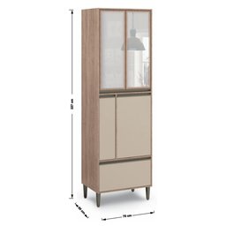 Kit Cozinha Planejada Completa Modulada MDF Conjunto 7 Peças 12 Portas Organizadora Marrom Madeira - 12 Kit Cozinha Planejada Completa Modulada MDF Conjunto 7 Peças 12 Portas Organizadora Marrom Madeira - 12