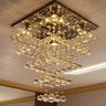 Lustre Teto Cristal para Sala de Jantar Alto Brilho:60cm/bivolt - 3