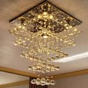 Ver imagem 5 de Lustre Teto Cristal para Sala de Jantar Alto Brilho:60cm/bivolt