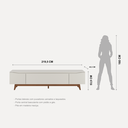 Ver imagem 3 de Rack para TV até 75 Polegadas Pés em Madeira Maciça 220cm Flynt