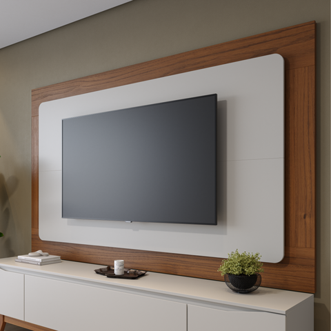 Painel para TV até 75 Polegadas 100% MDF 182CMX134CM Oslo Bege