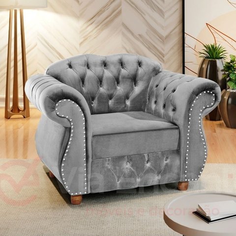 Poltrona para Sala de Estar Chest Merlô Design de Luxo