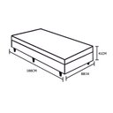 Ver imagem 3 de Cama Box Baú Blindado Solteiro King Design Sintético Branco 88x188x41