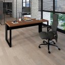 Ver imagem 1 de Escrivaninha Industrial 190cm X 60cm Pés Metal F5 Office