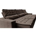 Ver imagem 4 de Sofá Retrátil e Reclinável 3,85m Cama inBox Big Puffer com SoftGel D40 Velupluma Café