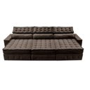 Ver imagem 5 de Sofá Retrátil e Reclinável 3,85m Cama inBox Big Puffer com SoftGel D40 Velupluma Café