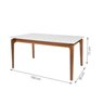 Mesa de Jantar Portugal em Madeira Maciça e Mdf L 160 X P 90 X Alt 77 - 3