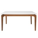 Ver imagem 1 de Mesa de Jantar Portugal em Madeira Maciça e MDF L 160 X P 90 X Alt 77 Bege/Marrom/Off White