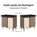 Ver imagem 5 de Balcão Canto Reto com Tampo 1 Porta MDF 89 cm Kali 1222722 Carvalho Toq Off White Nicioli