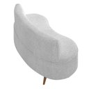 Ver mais imagens de Sofá Living 2 Lugares 135cm Aang Pés Palito Bouclê Off White G33 - Gran Belo
