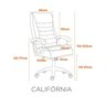 Kit 8 Cadeiras Escritório Presidente Ergonômica NR17 Corino Mola Ensacada - 3