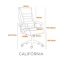 Ver imagem 7 de Kit 6 Cadeiras Escritório Presidente Ergonômica NR17 Corino Mola Ensacada