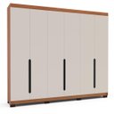 Ver imagem 2 de Roupeiro Casal Madri 6 Portas 4 Gavetas 242x214cm Creme/Freijó 250702