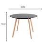 Mesa Leda Redonda 80cm Preta Estilo, Conforto e Qualidade para Sua Casa - 3