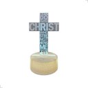 Ver imagem 1 de Abajures de Mesa Acrilico Jesus Cristo Led Rgb Colorido Cabo Usb e Pilha